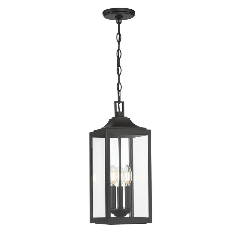 Millennium 402103-PBK Three Light Hanging Lantern, Powder Coated Black
