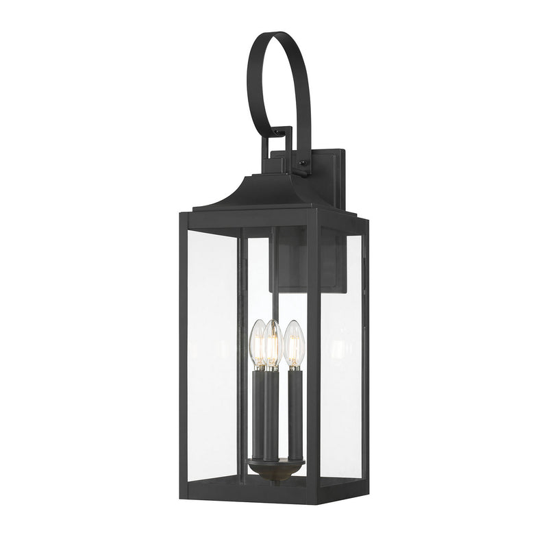 Millennium 402203-PBK Three Light Lantern, Powder Coated Black