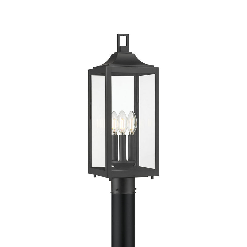 Millennium 402303-PBK Three Light Post Lantern, Powder Coated Black