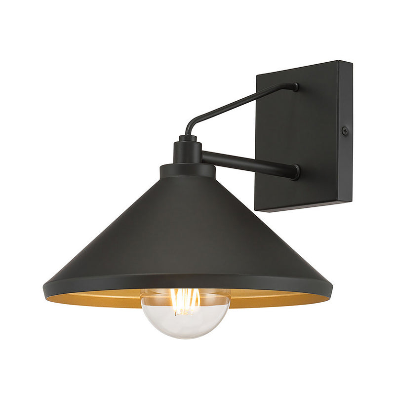 Millennium 51201-PBK One Light Wall Sconce, Powder Coated Black