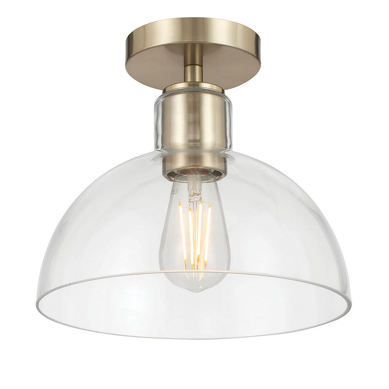 Millennium 6021-MG One Light Semi-Flush Mount, Modern Gold