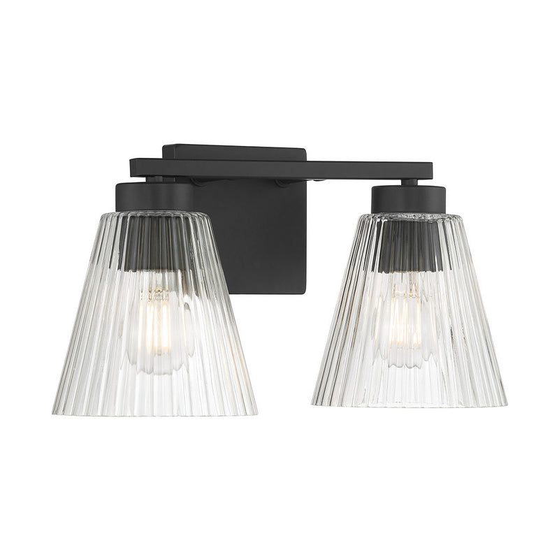 Millennium 63002-MB Two Light Vanity, Matte Black