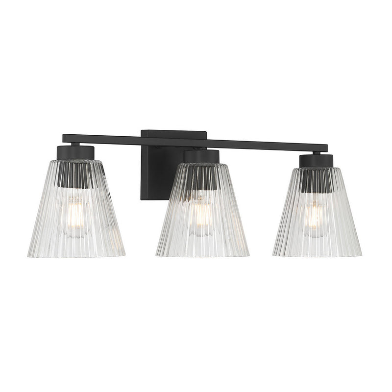 Millennium 63003-MB Three Light Vanity, Matte Black