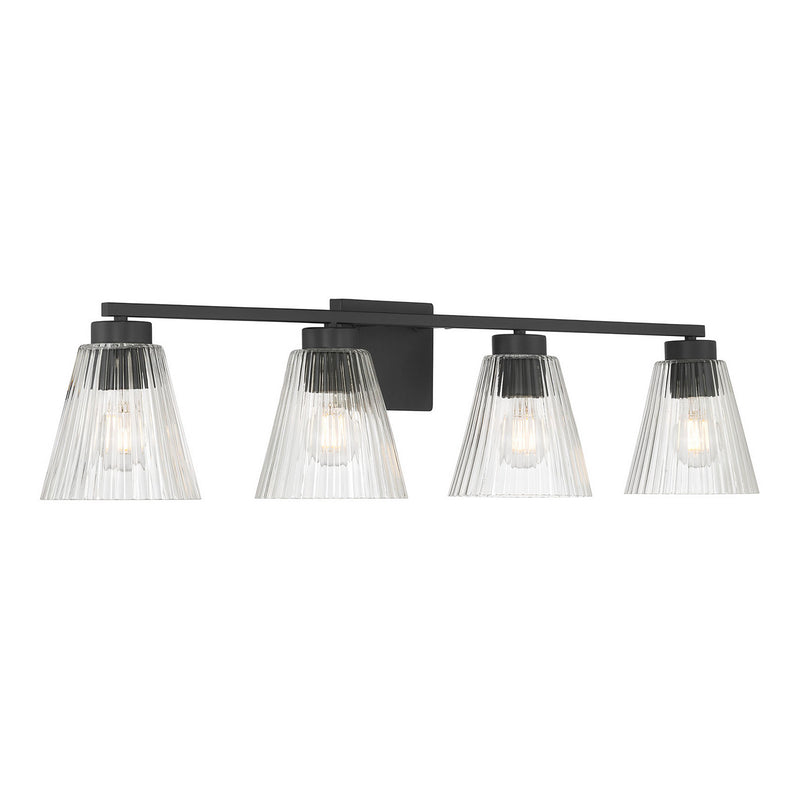 Millennium 63004-MB Four Light Vanity, Matte Black