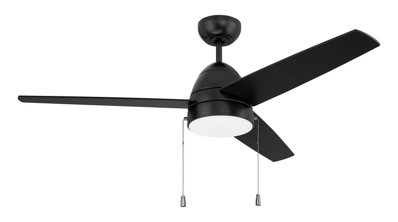 Craftmade CZY52FB3 52" Ceiling Fan, Flat Black