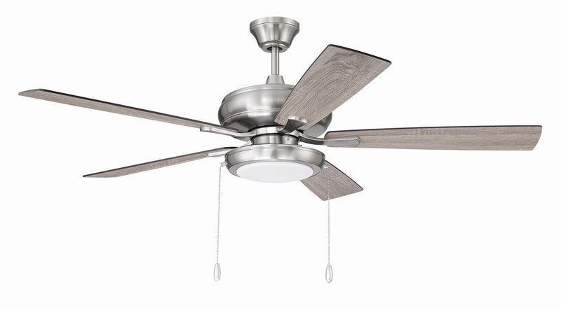 Craftmade ECF119BNK5-DWWLN 52" Ceiling Fan, Brushed Polished Nickel