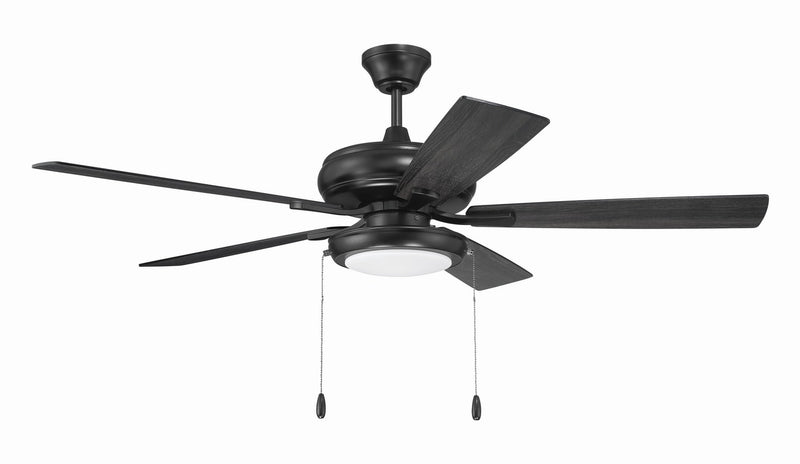 Craftmade ECF119FB5-FBGW 52" Ceiling Fan, Flat Black