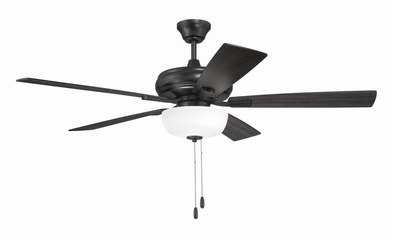 Craftmade ECF211FB5-FBGW 52" Ceiling Fan, Flat Black