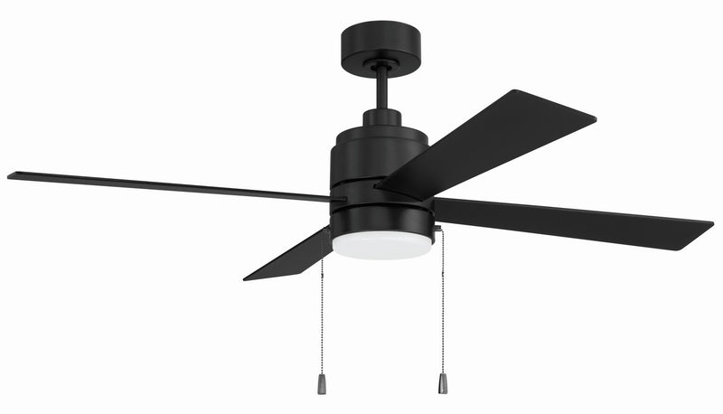 Craftmade EMCY52FB4-PC 52" Ceiling Fan, Flat Black