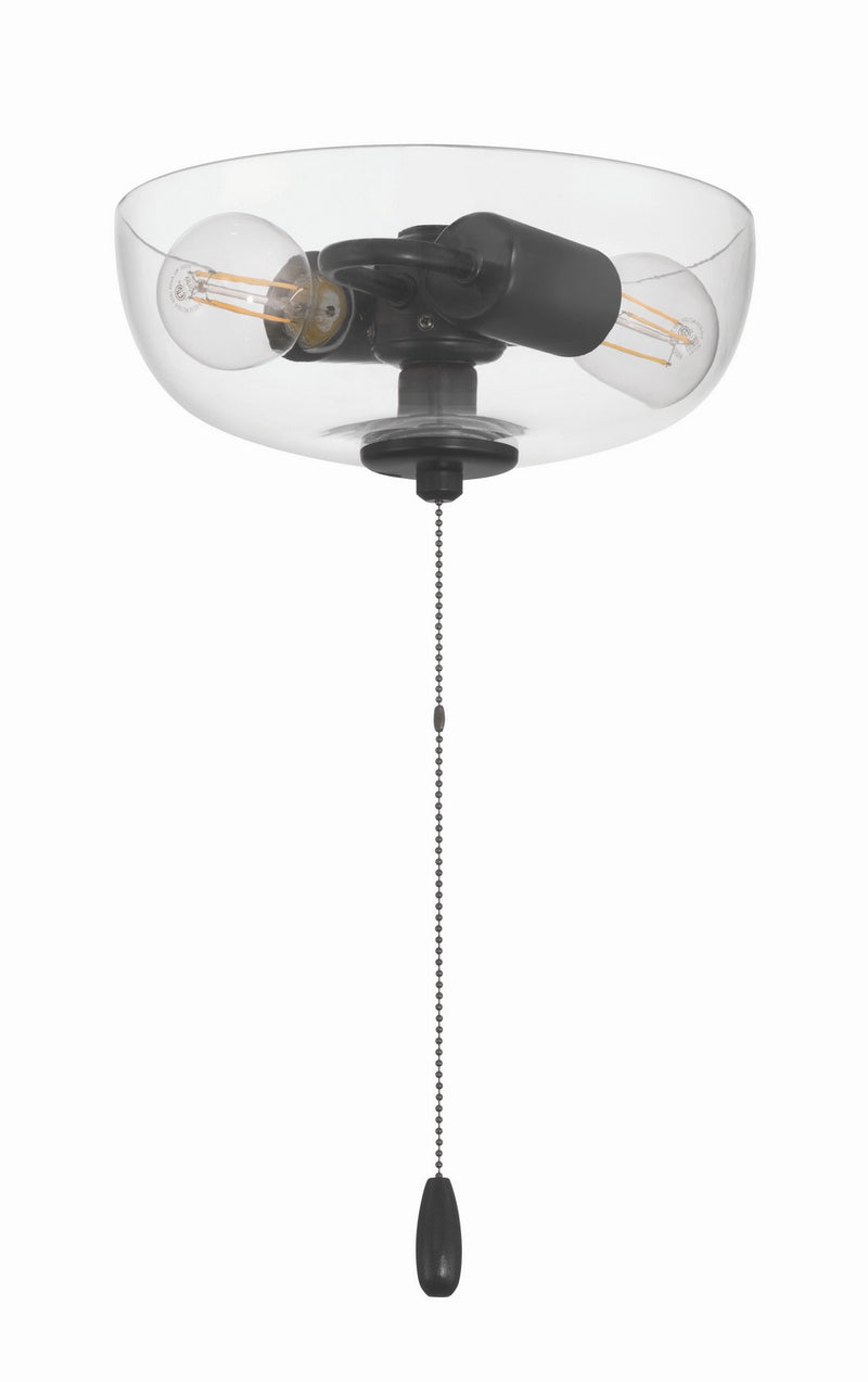 Craftmade LK2601-2L-FB LED Fan Light Kit, Flat Black