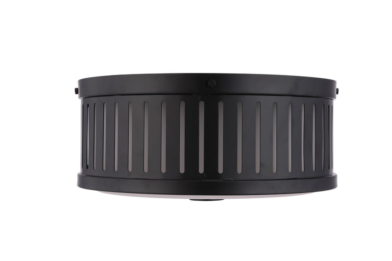 Craftmade X3313-FB Three Light Flushmount, Flat Black