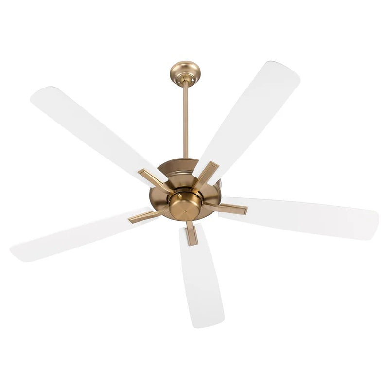 Quorum 4605-806 60"Ceiling Fan, Aged Brass|Studio White