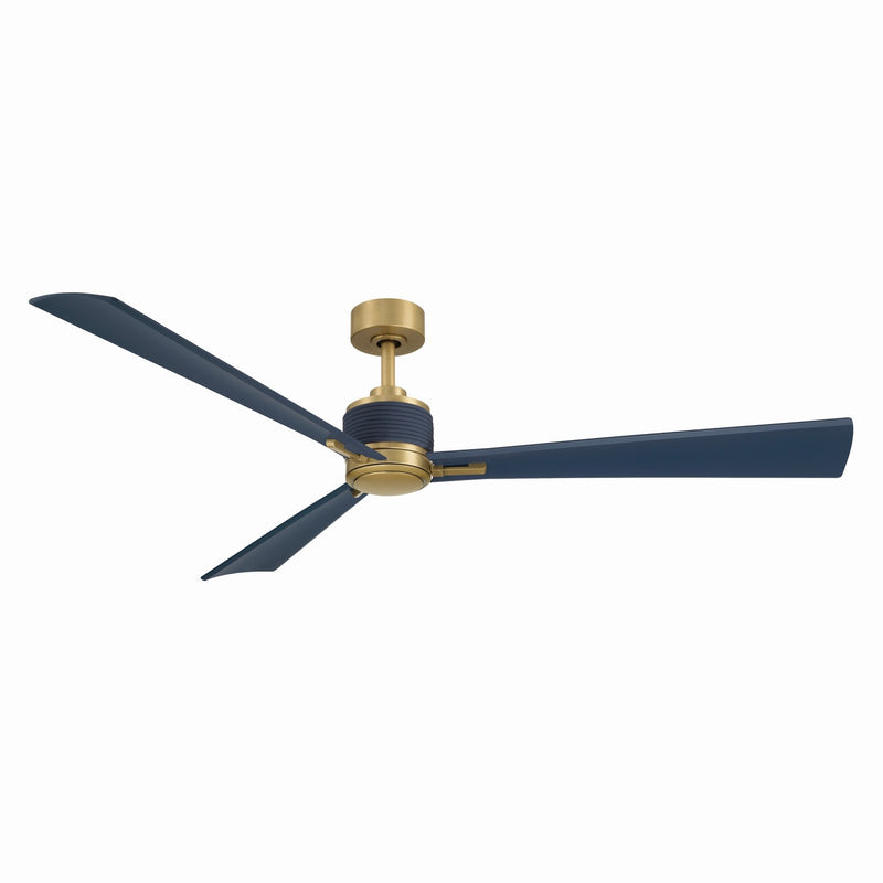 Minka Aire F768L-LBR/NVY 65" Ceiling Fan, Legacy Brass