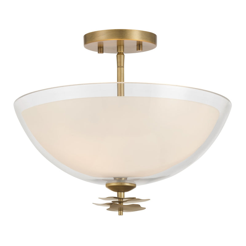 Minka-Lavery 10255-732 Three Light Semi-Flush Mount, Legacy Brass