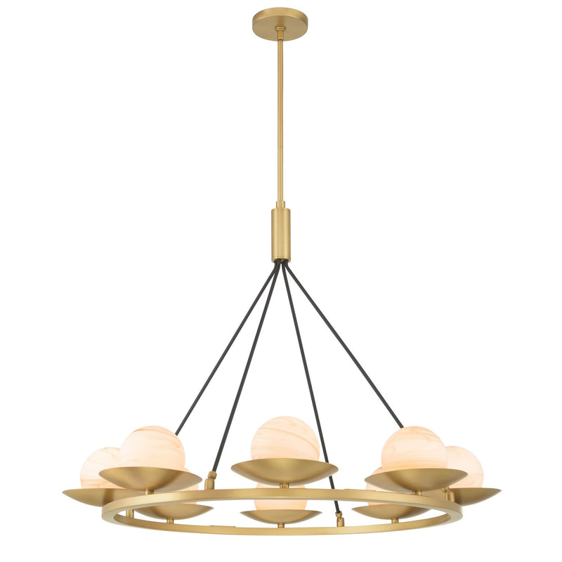 Minka-Lavery 10388-876 Eight Light Pendant, Legacy Brass