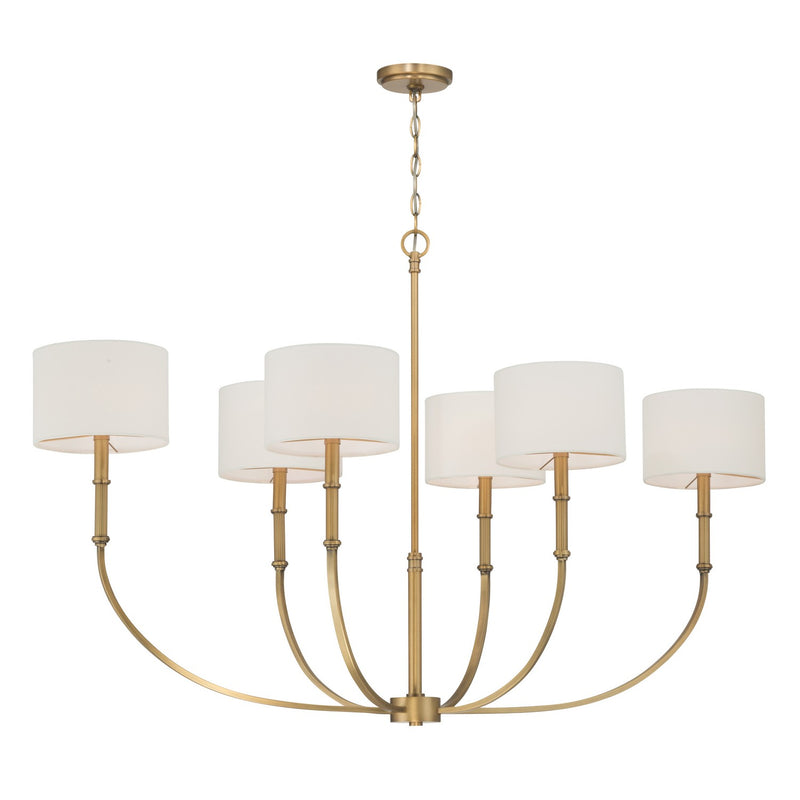 Minka-Lavery 10427-732 Six Light Linear Chandelier, Legacy Brass
