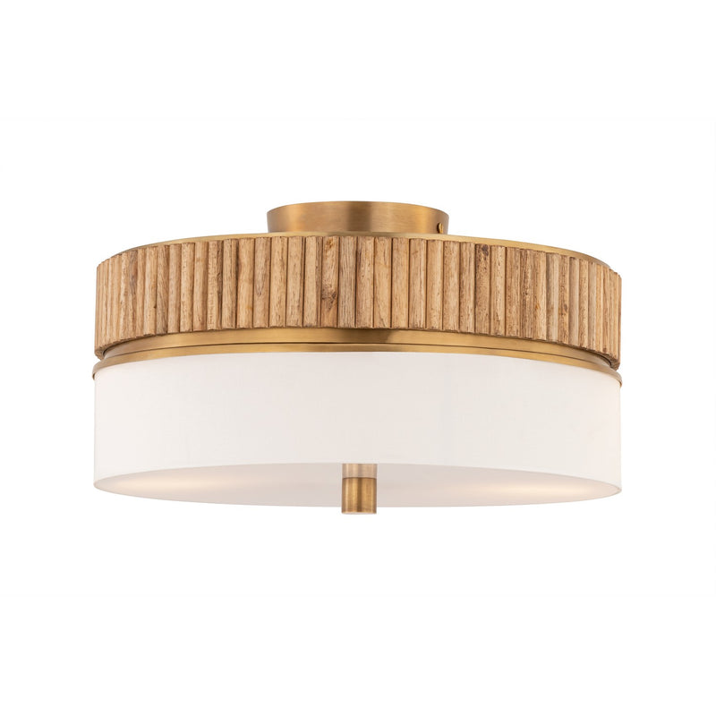 Minka-Lavery 12054-732 Three Light Semi-Flush Mount, Legacy Brass