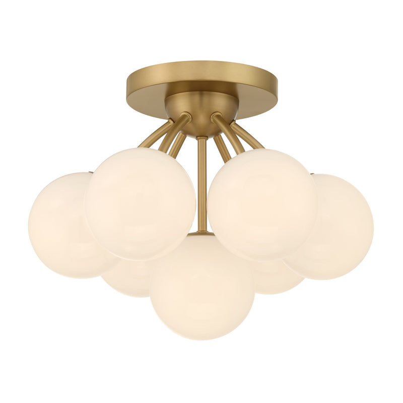 Minka-Lavery 12077-732 Seven Light Semi-Flush Mount, Legacy Brass