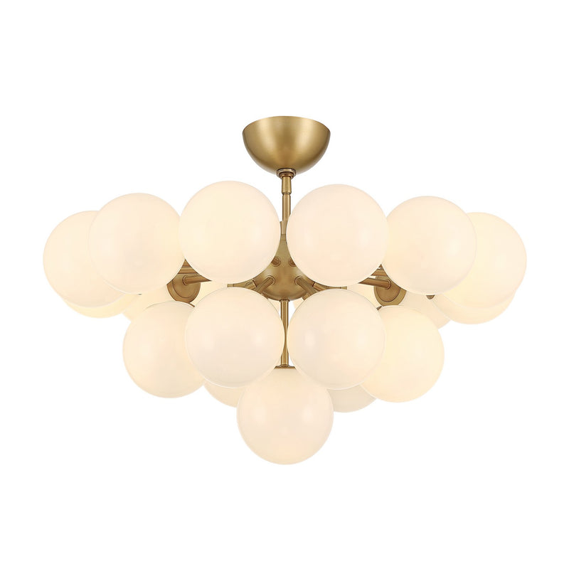 Minka-Lavery 12079-732 19 Light Convertible Chandelier/Semi-Flush Mount, Legacy Brass