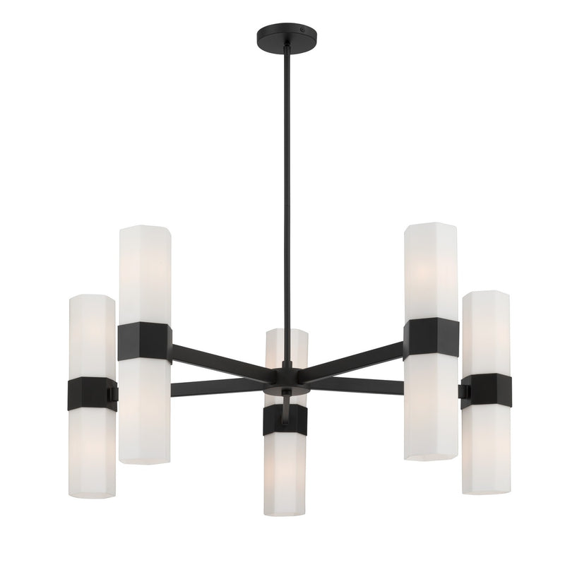 Minka-Lavery 12129-899 Ten Light Chandelier, Dark Matte Black