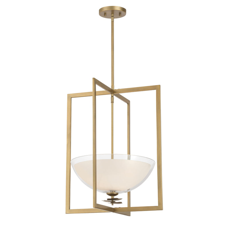 Minka-Lavery 10256-732 Three Light Pendant, Legacy Brass