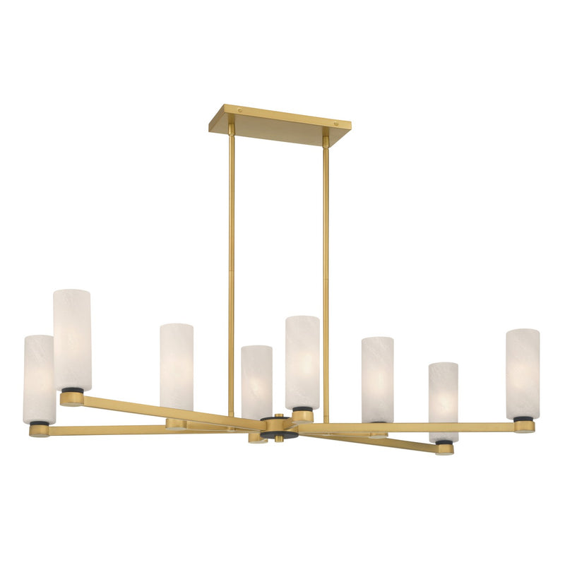 Minka-Lavery 12327-876 Eight Light Linear Chandelier, Legacy Brass