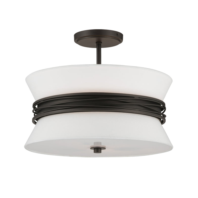 Minka-Lavery 12417-860 Three Light Semi-Flush Mount, Dark Bronze