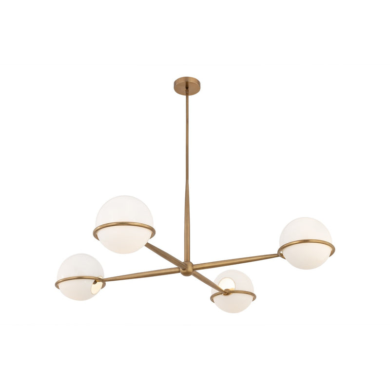 Minka-Lavery 12505-732 Four Light Chandelier, Legacy Brass