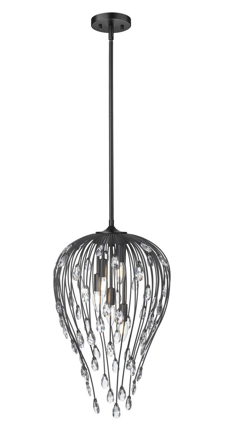 Z-Lite 1957P15-MB Five Light Pendant, Matte Black