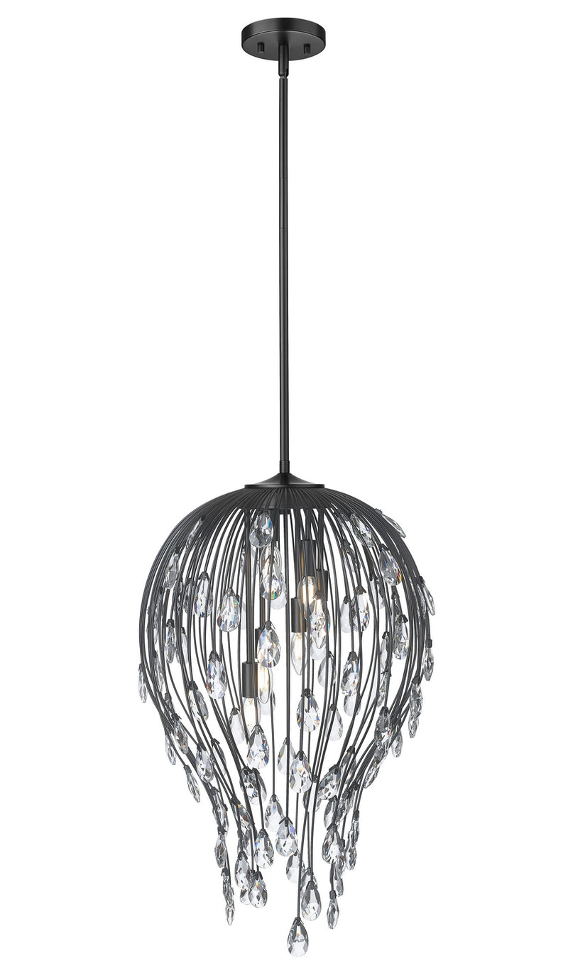 Z-Lite 1957P18-MB Six Light Pendant, Matte Black