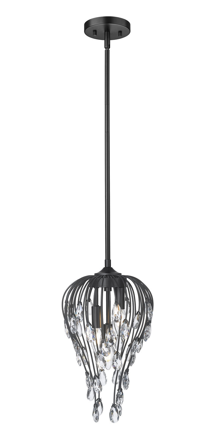 Z-Lite 1957P9-MB Three Light Pendant, Matte Black