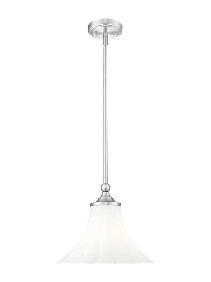 Z-Lite 1958P12-BN One Light Pendant, Brushed Nickel
