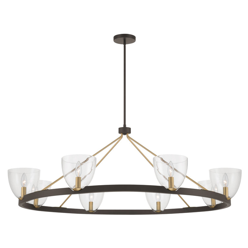 Minka-Lavery 12728-796 Eight Light Chandelier, Dark Bronze