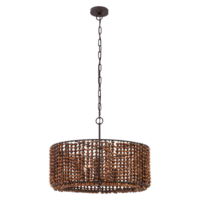 Minka-Lavery 12954-860 Four Light Pendant, Dark Bronze