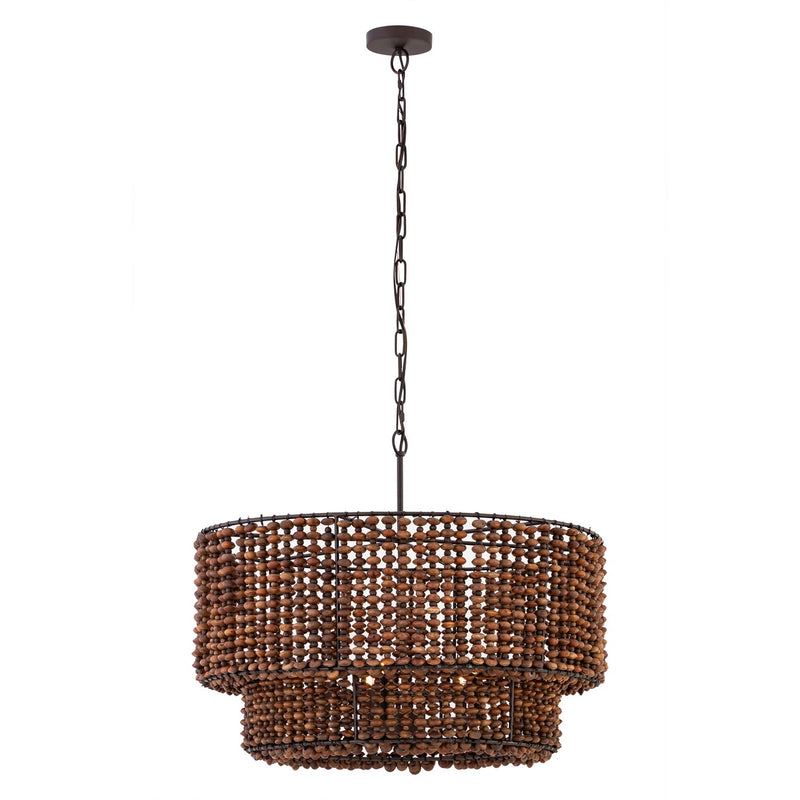 Minka-Lavery 12955-860 Five Light Pendant, Dark Bronze