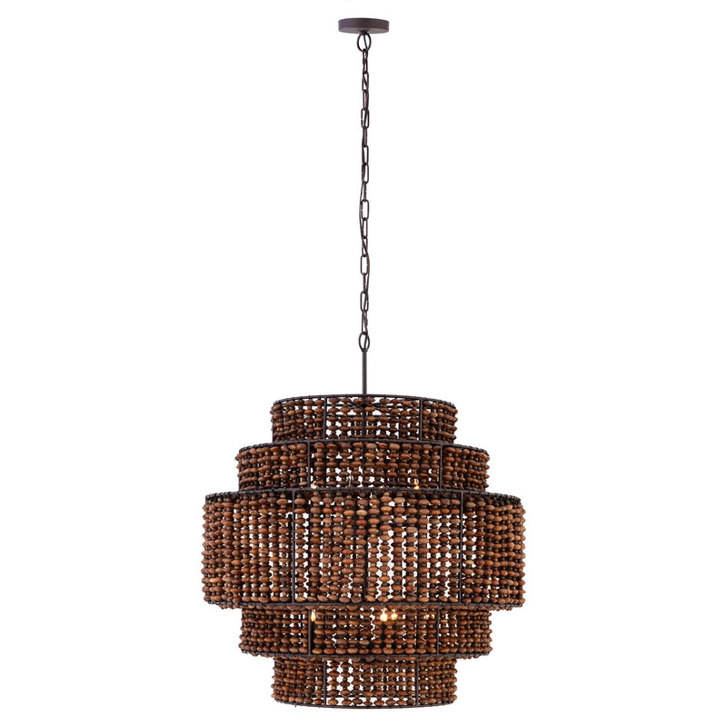Minka-Lavery 12959-860 Nine Light Pendant, Dark Bronze