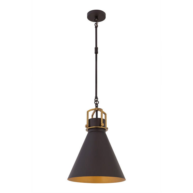 Minka-Lavery 13105-796 One Light Pendant, Dark Bronze