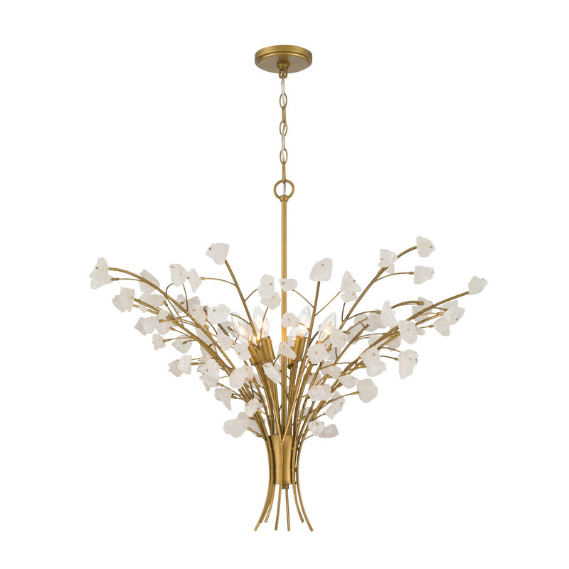 Minka-Lavery 13956-870 Eight Light Chandelier, Painted Legacy Brass