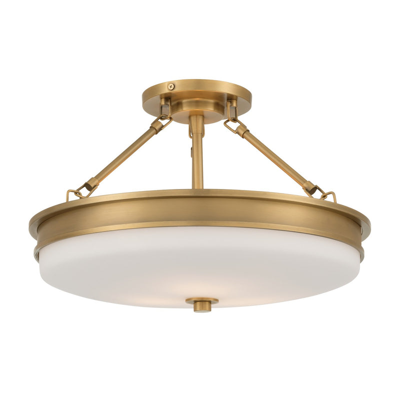Minka-Lavery 14086-732 Three Light Semi-Flush Mount, Legacy Brass