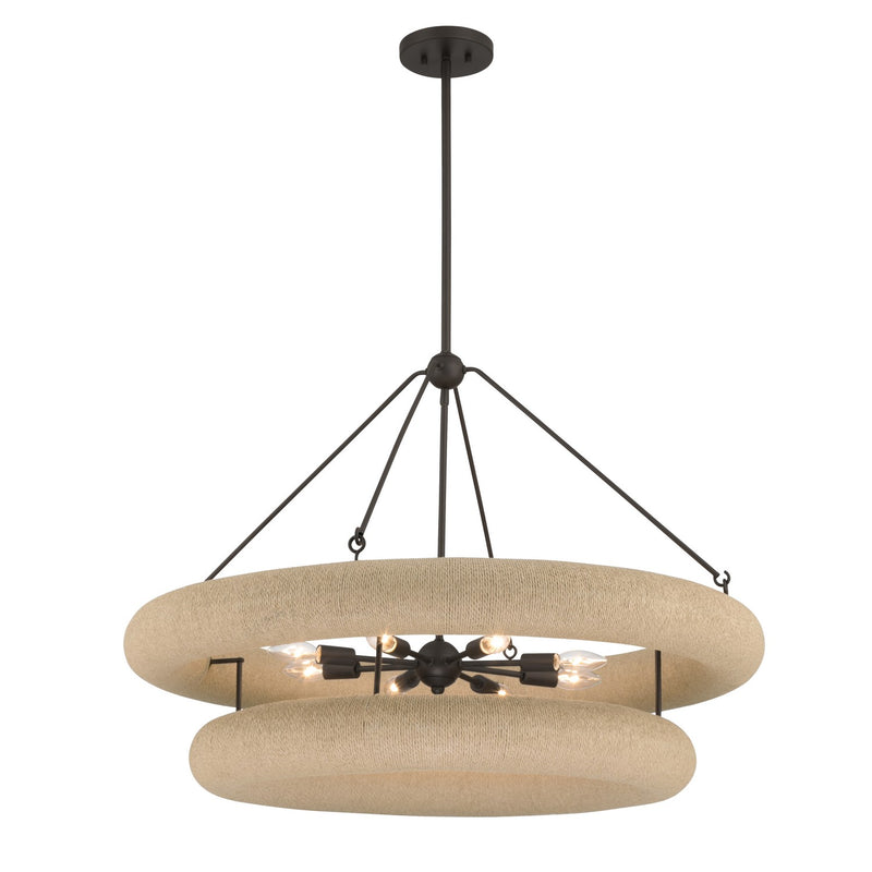 Minka-Lavery 17116-860 Eight Light Pendant, Dark Bronze