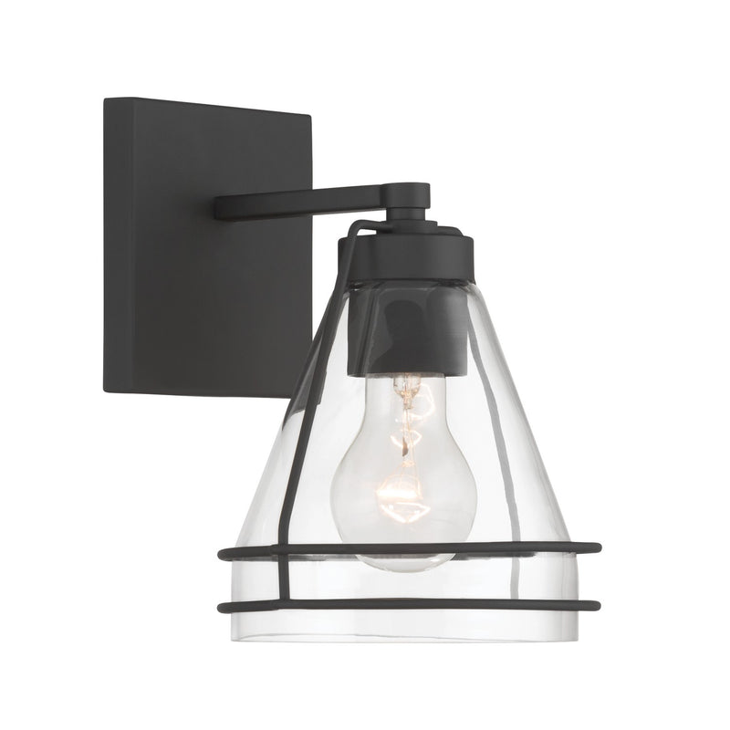 Minka-Lavery 17641-899 One Light Bath Sconce, Dark Matte Black