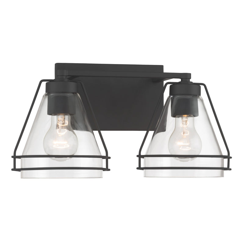 Minka-Lavery 17642-899 Two Light Vanity, Dark Matte Black