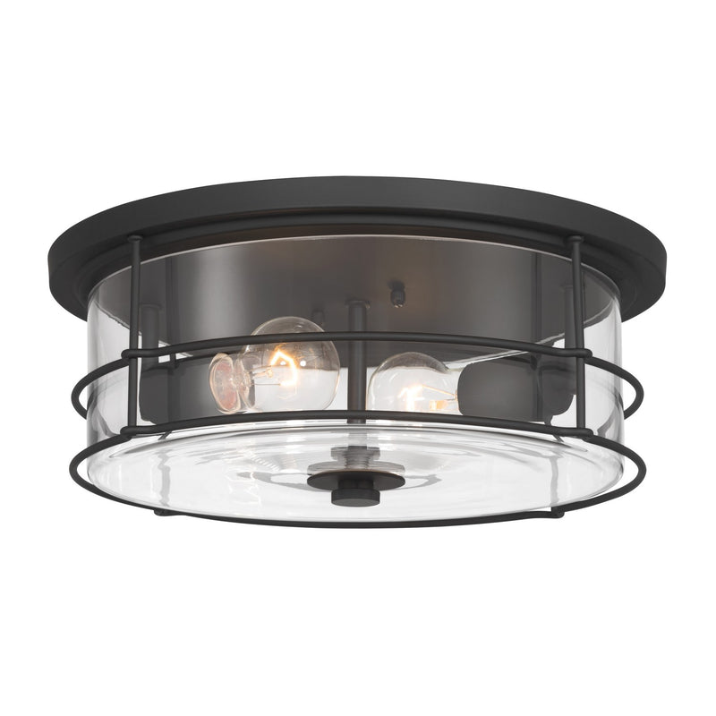 Minka-Lavery 17647-899 Two Light Flush Mount, Dark Matte Black