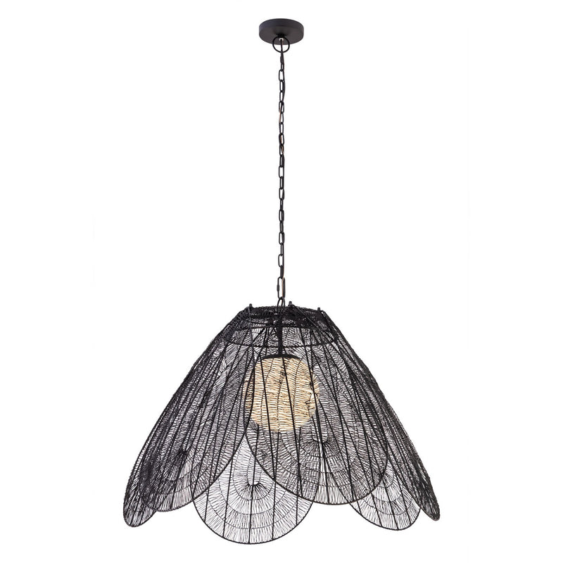 Minka-Lavery 19986-899 One Light Pendant, Dark Matte Black