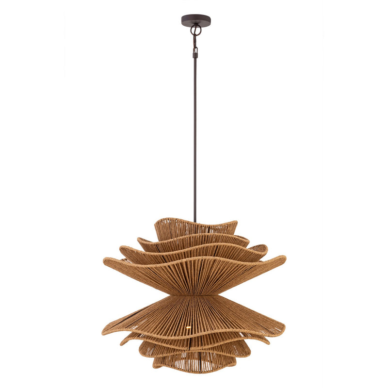 Minka-Lavery 19996-860 Six Light Pendant, Dark Bronze