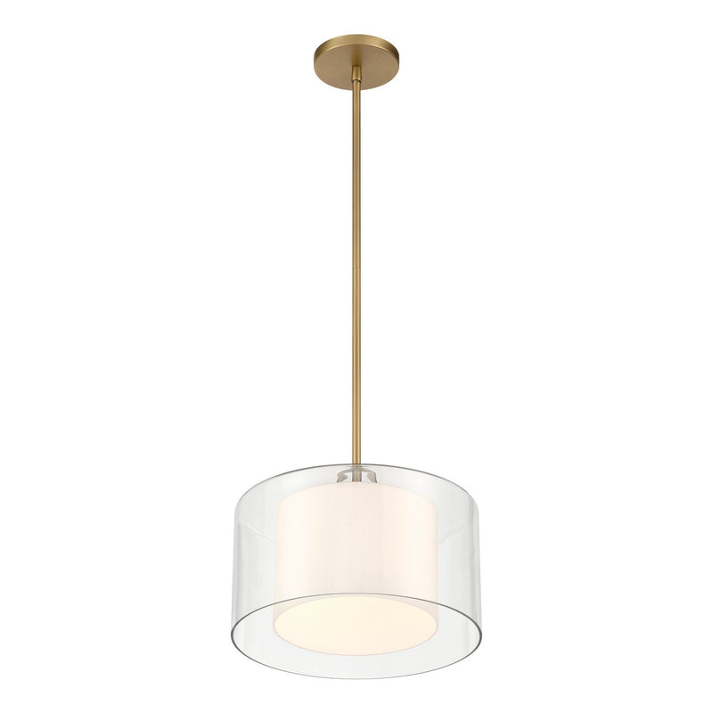 Minka-Lavery 2066-732 One Light Convertible Pendant/Semi-Flush Mount, Legacy Brass