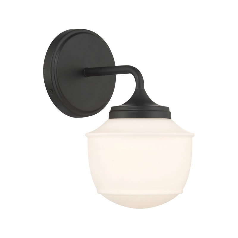 Minka-Lavery 2571-899 One Light Bath Sconce, Dark Matte Black
