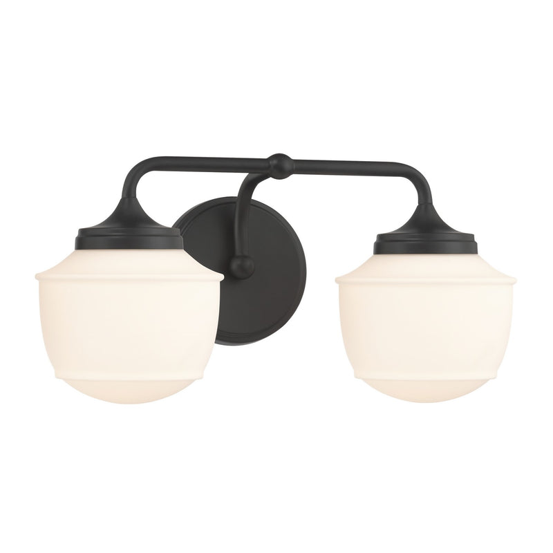 Minka-Lavery 2572-899 Two Light Vanity, Dark Matte Black