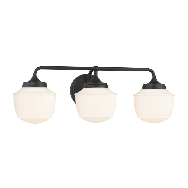 Minka-Lavery 2573-899 Three Light Vanity, Dark Matte Black