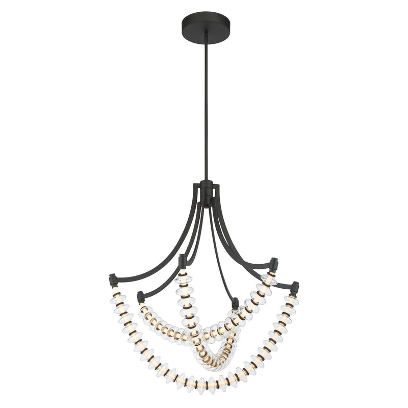 Minka-Lavery 5646-899-L LED Chandelier, Dark Matte Black